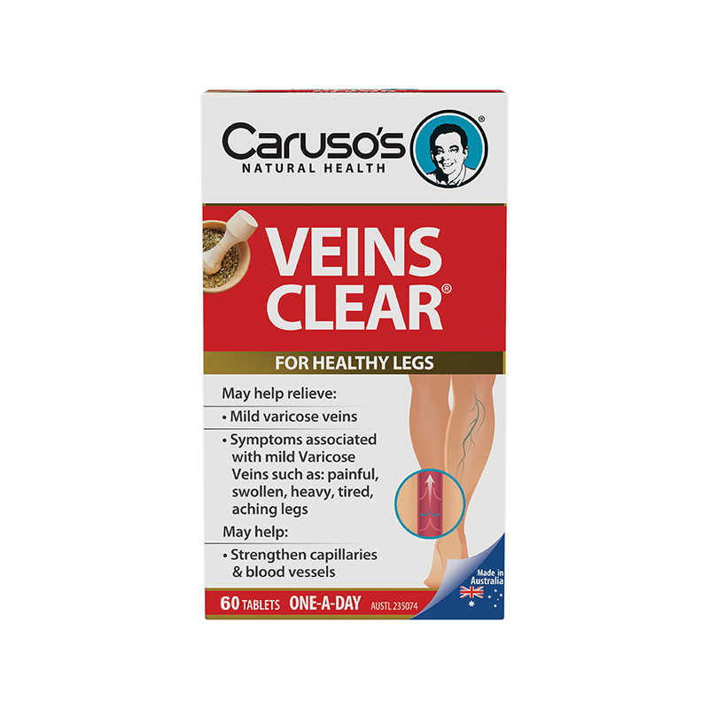 Carusos Veins Clear là một sản phẩm giúp hỗ trợ cải thiện giãn tĩnh mạch
