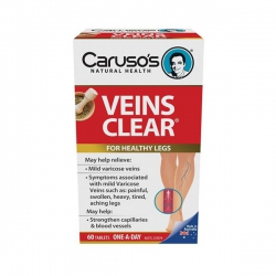 Viên uống giãn tĩnh mạch Carusos Veins Clear (Hộp 60 viên)